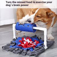 HKM-4473789 Blue Dog Food Leakage Smell Educational Pet Toy Made of Durable Polyester