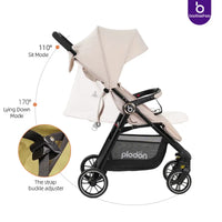 HKM-447379 Compact 360-Degree Foldable Stroller Travel System for Kids and Luggage