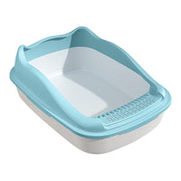HKM-447507 Oversized Semi-Enclosed Cat Litter Box with Anti-Splash Design in Various Colors