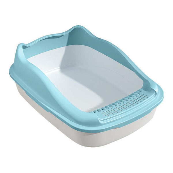 HKM-447507 Oversized Semi-Enclosed Cat Litter Box with Anti-Splash Design in Various Colors