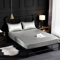 HKM-447507 Three-Piece Quilted Mattress Protection Cover, Imitation Silk Fabric, Multiple Sizes Available