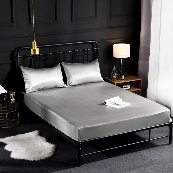 HKM-447507 Three-Piece Quilted Mattress Protection Cover, Imitation Silk Fabric, Multiple Sizes Available