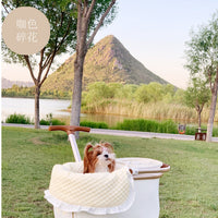 HKM-4475197 Washable Pet Stroller Cushion Set with Removable Pad and Pillow for Cats and Dogs in Various Designs