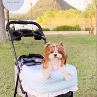 HKM-4475197 Washable Pet Stroller Cushion Set with Removable Pad and Pillow for Cats and Dogs in Various Designs