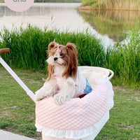 HKM-4475197 Washable Pet Stroller Cushion Set with Removable Pad and Pillow for Cats and Dogs in Various Designs