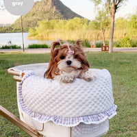 HKM-4475197 Washable Pet Stroller Cushion Set with Removable Pad and Pillow for Cats and Dogs in Various Designs