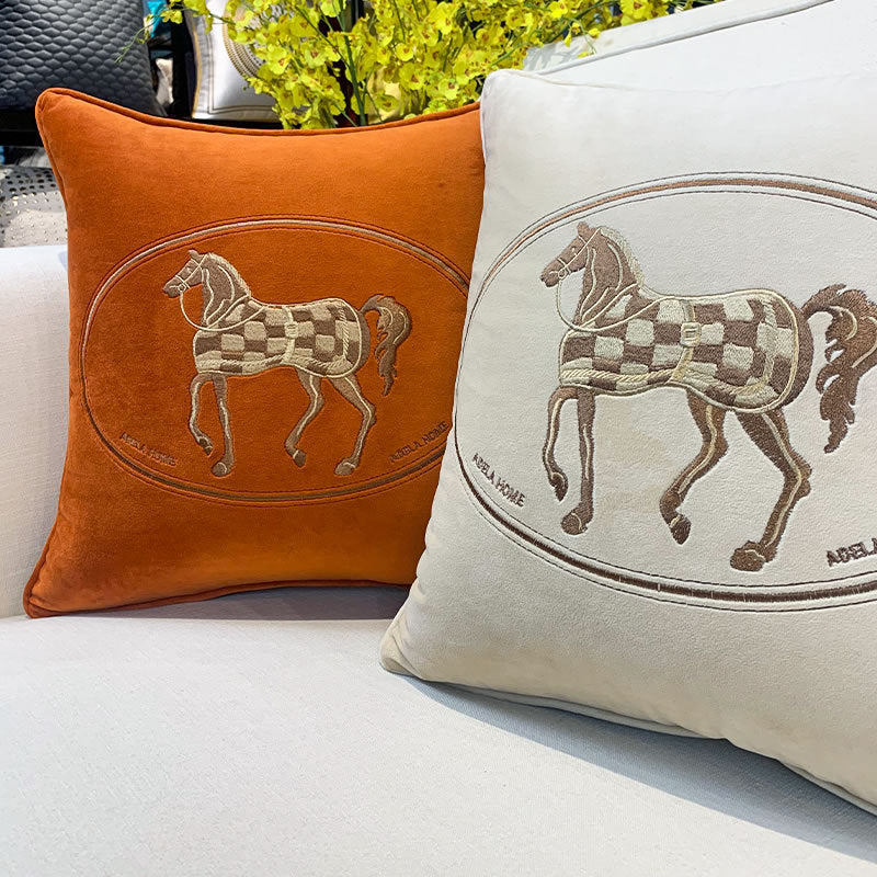 HKM-447571 Fashionable Hot Stamping Embroidered Cushion Pillowcase - 45x45 cm