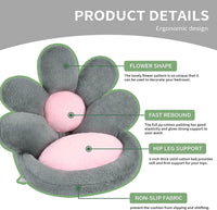 HKM-4476221 Floral-Shaped Nesting Cushion for Comfort and Relaxation - 19 Inch Plush Floor Pillow for Gaming and Office Use
