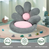 HKM-4476221 Floral-Shaped Nesting Cushion for Comfort and Relaxation - 19 Inch Plush Floor Pillow for Gaming and Office Use