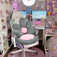 HKM-4476221 Floral-Shaped Nesting Cushion for Comfort and Relaxation - 19 Inch Plush Floor Pillow for Gaming and Office Use