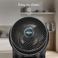 HKM-4476243 630 Mid-Size Whole Room Air Circulator Fan, 3-Speed, Adjustable Tilt Head, 9 in, Black