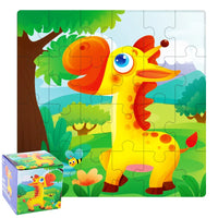 HKM-447635 24-Piece Wooden Jigsaw Puzzle for Early Childhood Education – Classic Montessori Toy for Babies, Kids, Boys and Girls