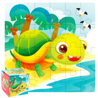 HKM-447635 24-Piece Wooden Jigsaw Puzzle for Early Childhood Education – Classic Montessori Toy for Babies, Kids, Boys and Girls