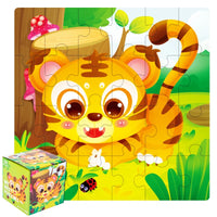 HKM-447635 24-Piece Wooden Jigsaw Puzzle for Early Childhood Education – Classic Montessori Toy for Babies, Kids, Boys and Girls