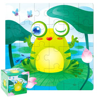 HKM-447635 24-Piece Wooden Jigsaw Puzzle for Early Childhood Education – Classic Montessori Toy for Babies, Kids, Boys and Girls