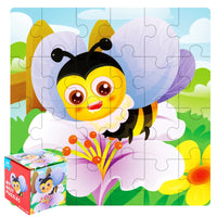 HKM-447635 24-Piece Wooden Jigsaw Puzzle for Early Childhood Education – Classic Montessori Toy for Babies, Kids, Boys and Girls