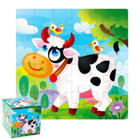 HKM-447635 24-Piece Wooden Jigsaw Puzzle for Early Childhood Education – Classic Montessori Toy for Babies, Kids, Boys and Girls