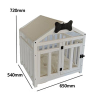 HKM-4477373 Solid Wood Indoor Doghouse with Removable Washable Cover, Breathable and Comfortable Design