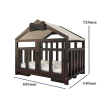 HKM-4477373 Solid Wood Indoor Doghouse with Removable Washable Cover, Breathable and Comfortable Design