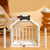 HKM-4477373 Solid Wood Indoor Doghouse with Removable Washable Cover, Breathable and Comfortable Design