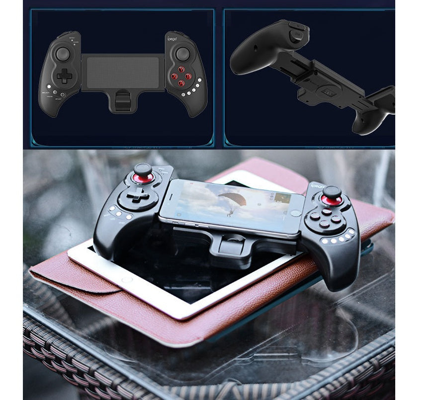 HKM-447827 Wireless Bluetooth Game Controller with Telescopic Stand for Mobile Devices and Tablets, Compatible with Android and iOS