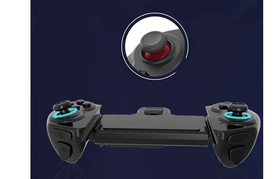 HKM-447827 Wireless Bluetooth Game Controller with Telescopic Stand for Mobile Devices and Tablets, Compatible with Android and iOS