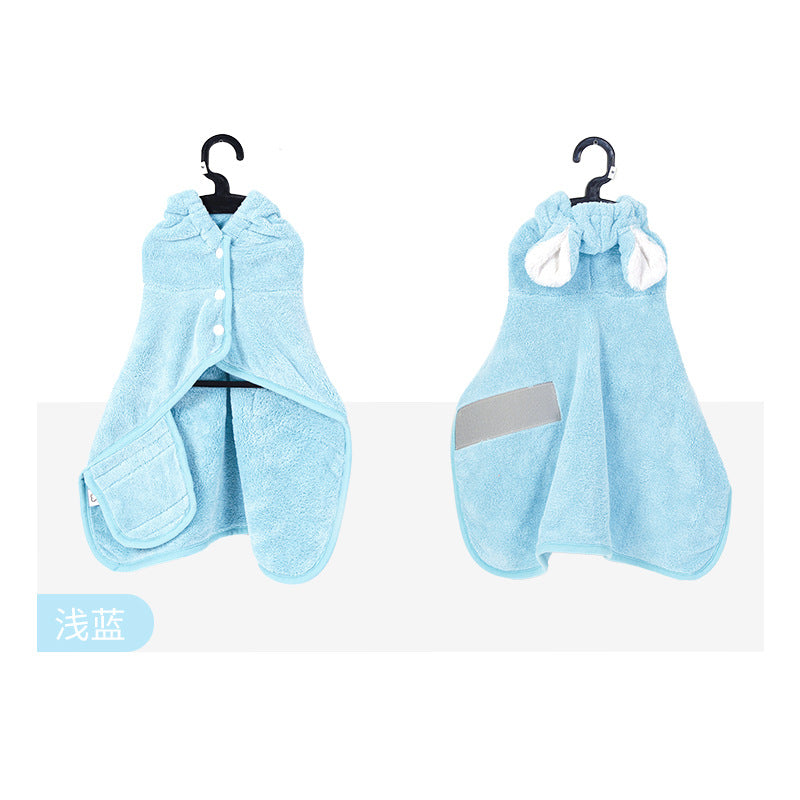 HKM-4478397 Universal Breathable Bathrobe for Pets - Comfortable and Absorbent Drying Towel for Cats and Dogs