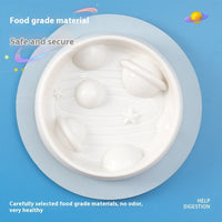 HKM-4478909 Planet Shape Non-slip Slow Feeding Bowl for Dogs, White, 20cm Diameter