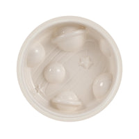 HKM-4478909 Planet Shape Non-slip Slow Feeding Bowl for Dogs, White, 20cm Diameter