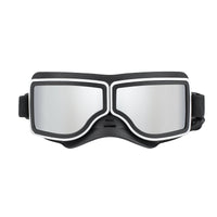HKM-4479549 Windproof Sunscreen Goggles for Dogs - Black with Silver Lens, Stylish British Design