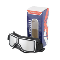 HKM-4479549 Windproof Sunscreen Goggles for Dogs - Black with Silver Lens, Stylish British Design
