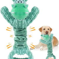 HKM-4480189 Large Plush Dog Toy with Squeaker and Crinkle Paper for Interactive Play, Ideal for Small to Large Dogs