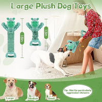 HKM-4480189 Large Plush Dog Toy with Squeaker and Crinkle Paper for Interactive Play, Ideal for Small to Large Dogs