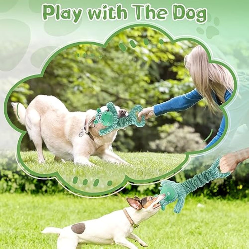 HKM-4480189 Large Plush Dog Toy with Squeaker and Crinkle Paper for Interactive Play, Ideal for Small to Large Dogs