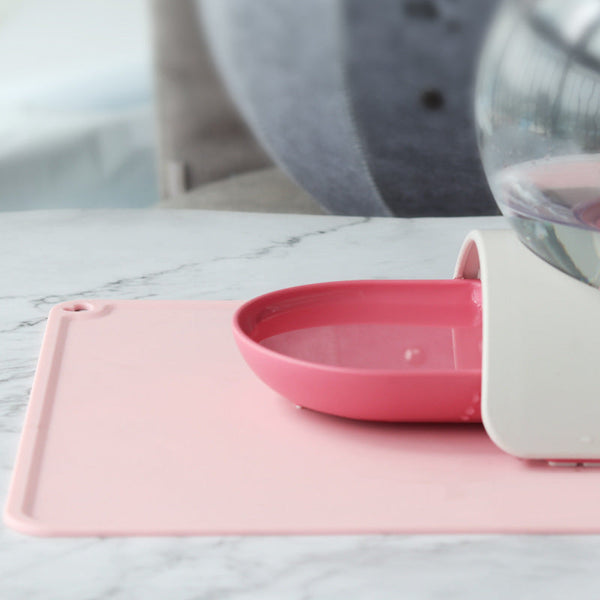 HKM-4480573 Stain-Resistant Non-Slip Pink Dog Mat | Easy to Clean 31x41CM Spill-Proof Placemat