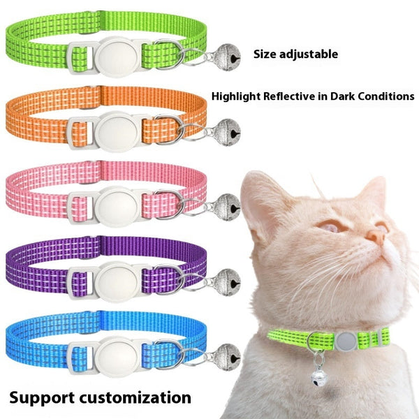 HKM-4480701 Comfortable and Breathable Nylon Cat Collar - Free Size in Various Colors for All Seasons