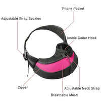 HKM-4480957 Adjustable Padded Hand-Free Sling Pet Carrier for Small Dogs and Cats