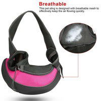 HKM-4480957 Adjustable Padded Hand-Free Sling Pet Carrier for Small Dogs and Cats