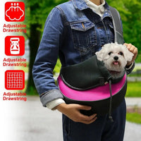 HKM-4480957 Adjustable Padded Hand-Free Sling Pet Carrier for Small Dogs and Cats