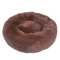 HKM-4482749 Washable Round Plush Dog Bed - Multiple Sizes for Pets Up to 50kg