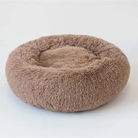 HKM-4482749 Washable Round Plush Dog Bed - Multiple Sizes for Pets Up to 50kg