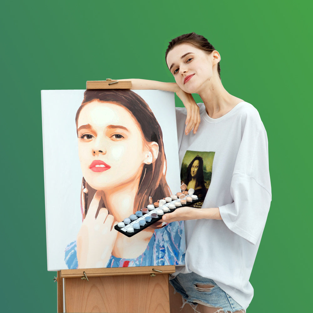 HKM-448275 DIY Handmade Oil Painting Kit - Colorful Heart Design for Birthdays, Valentine's Day, and Couples