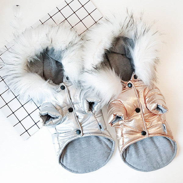 HKM-4482877 Padded Winter Clothes for Dogs - Casual Cotton Apparel in Multiple Sizes