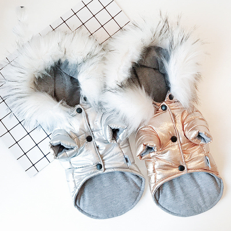 HKM-4482877 Padded Winter Clothes for Dogs - Casual Cotton Apparel in Multiple Sizes