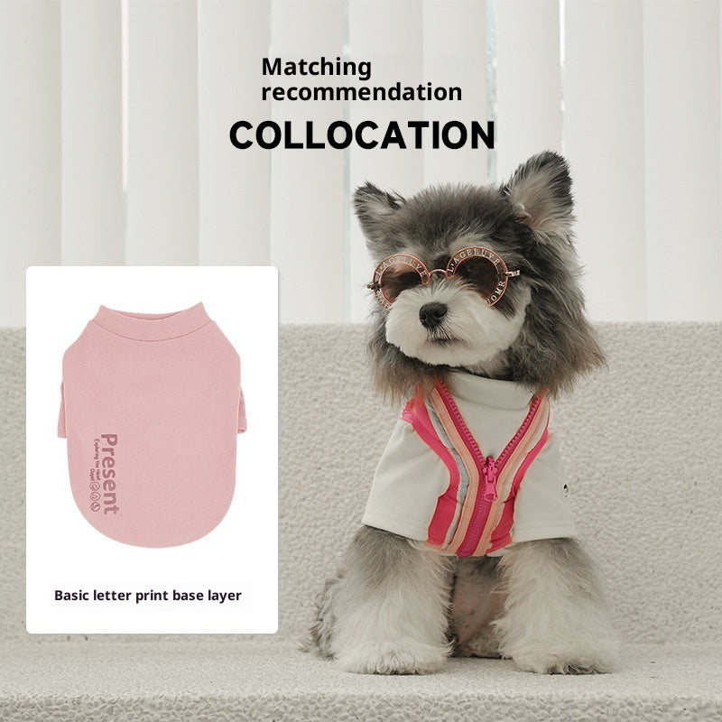 HKM-4483261 Reversible Cotton-Padded Vest for Cats and Dogs in Candy Colors ¨C Autumn/Winter Wear