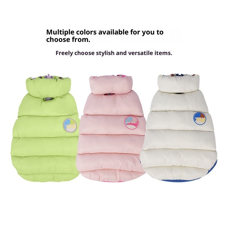 HKM-4483261 Reversible Cotton-Padded Vest for Cats and Dogs in Candy Colors ¨C Autumn/Winter Wear