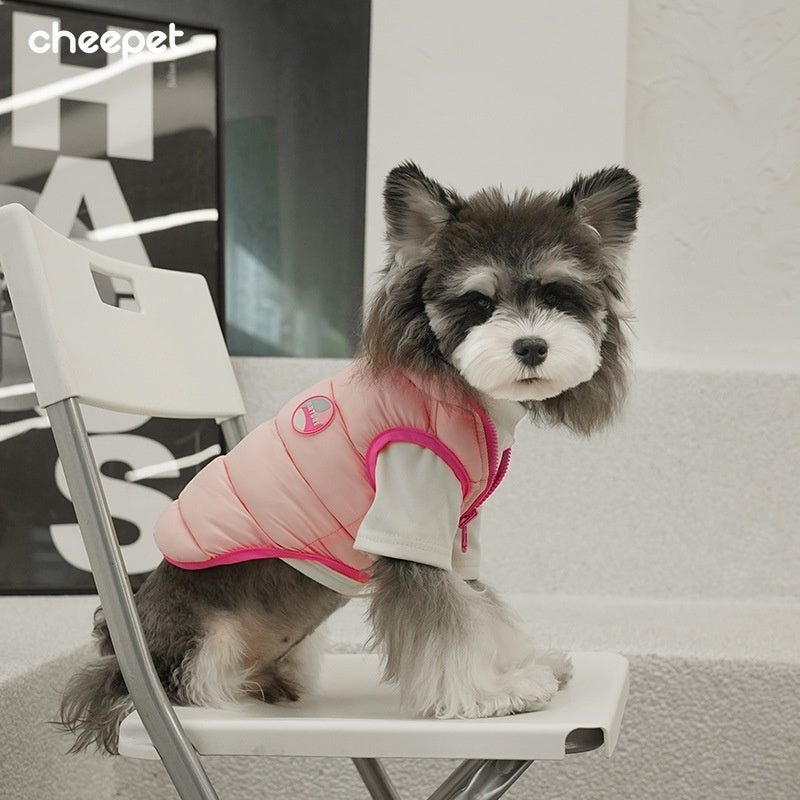 HKM-4483261 Reversible Cotton-Padded Vest for Cats and Dogs in Candy Colors ¨C Autumn/Winter Wear