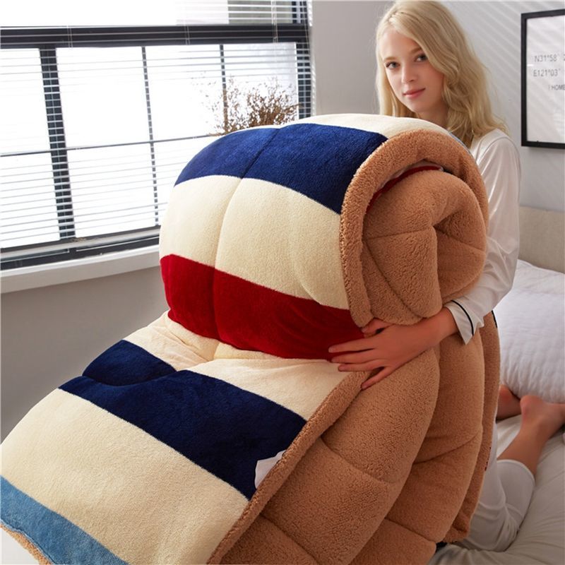 HKM-448339 Lamb Velvet Winter Quilt for Couples - Soft, Warm, 150x200 cm