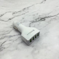 HKM-448403 4-Port USB Car Charger with QC3.0 Fast Charging for Mobile Devices