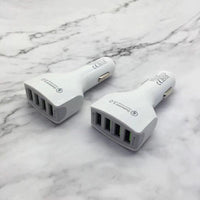 HKM-448403 4-Port USB Car Charger with QC3.0 Fast Charging for Mobile Devices